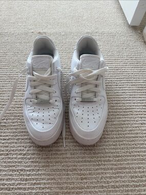 Nike White Low-Top Leather Sneakers
